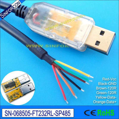 FT232 FT232R RS485转USB转RS485转接线USB-RS485-WE-1800