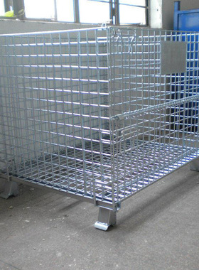 仓储笼折叠储物笼蝴蝶笼铁框折叠堆垛铁笼移动周转笼仓库货架笼子