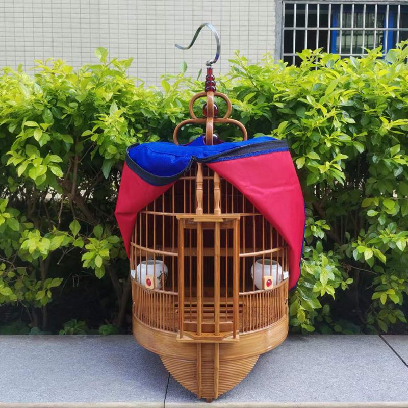 新款广式画眉鸟笼广西底精品清远笼纯手工名师竹制大号通用笼