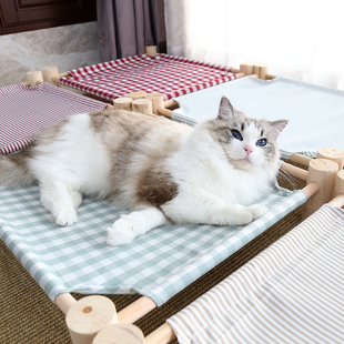 猫窝可拆洗宠物行军床猫咪小型犬狗窝四季 夏季 通用猫床吊床四角床