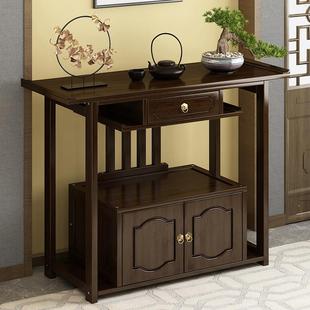 关公供桌香案台新中式玄关台轻奢靠墙桌子中堂家用窄长条几小条案