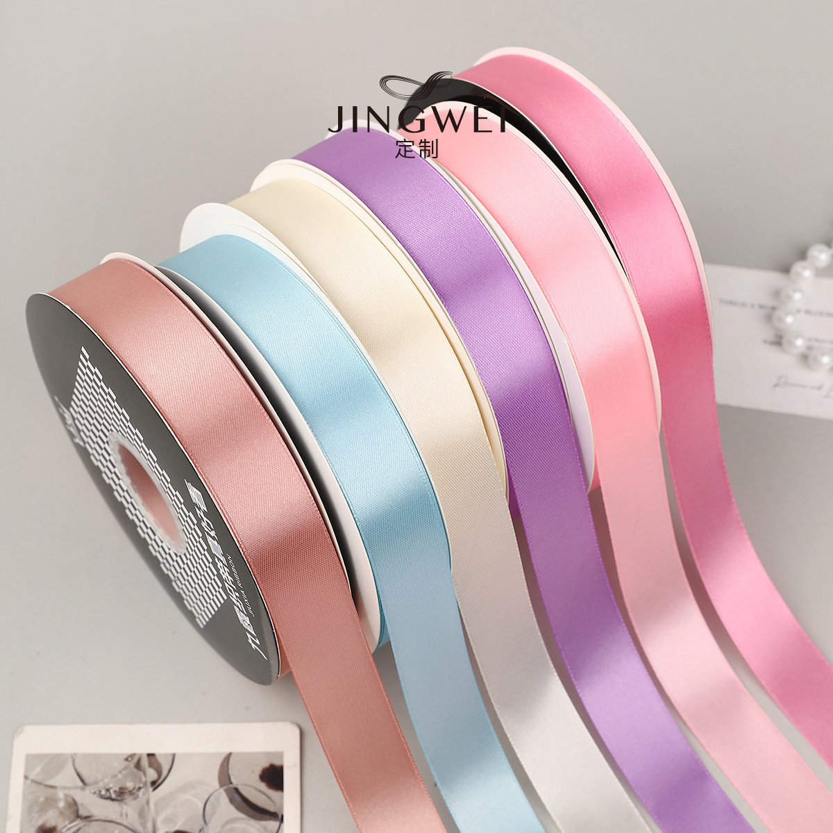 2.5cm大卷丝带蛋糕装饰花束彩带