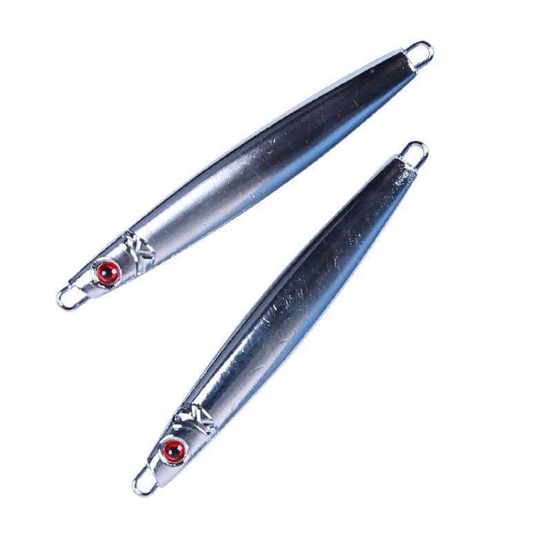热销40g-150g海钓船钓马鲛鲅鱼海狼石斑速沉快抽电镀铁板路亚饵假