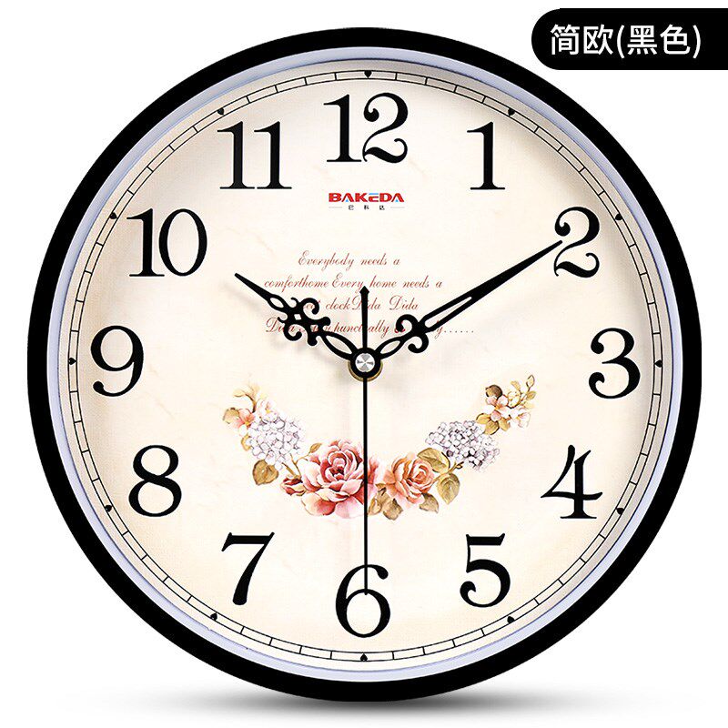 热销田园时尚挂钟客厅钟表简约北欧家用时钟挂表现代创意个性石英