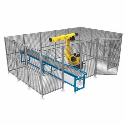 热销铝型材围栏工业铝型材框架护栏铝型材机器人隔离网设备护栏