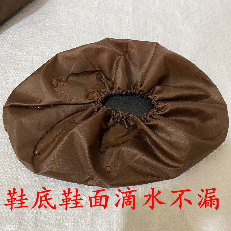 热销防水布鞋套雨天防滑家用厨房防油污学生机房鞋套可反复洗10双