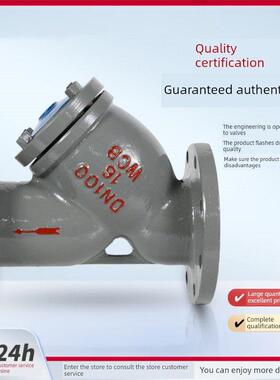 GL41H-16C铸钢法兰Y型过滤器WCB材质管道过滤器除污器DN100 80