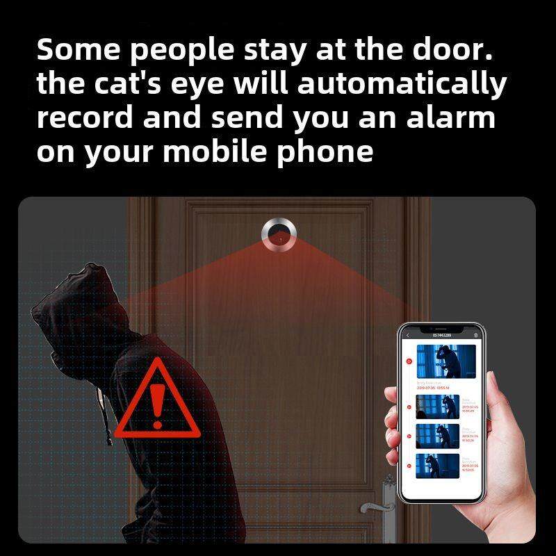 智能电子猫眼摄像头家庭安检门可视猫眼显示视频门铃高清安检门