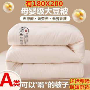 一米八乘两米被子A类1米8乘2米被芯大豆纤维冬被180x200保暖10斤