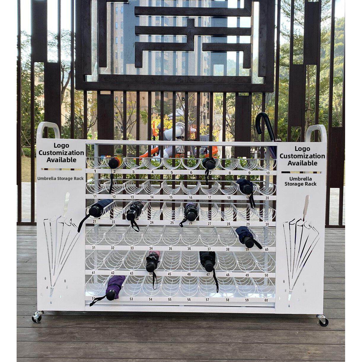 大容量伞架公司大堂班级存储图书馆食堂门锻铁雨具放置架商业