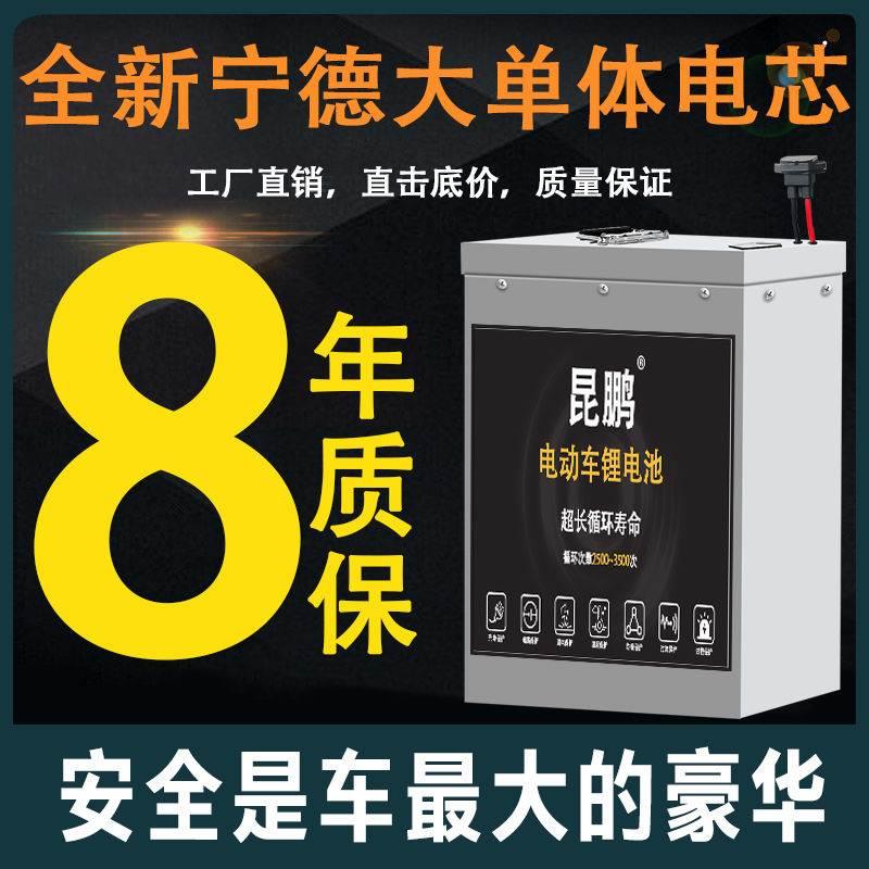 电动车锂电池三元铁锂等大单体48v60v72V两轮三轮外卖快递用电瓶N
