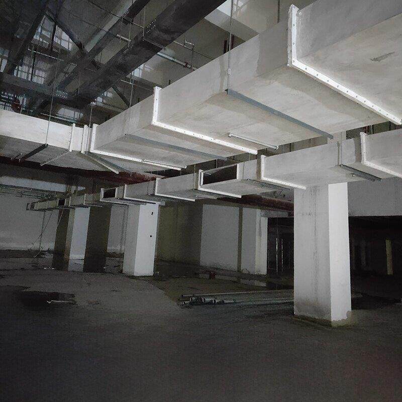 玻璃纤维风管地下室通风管道厂家定制矩形防腐不燃玻璃纤维无机风