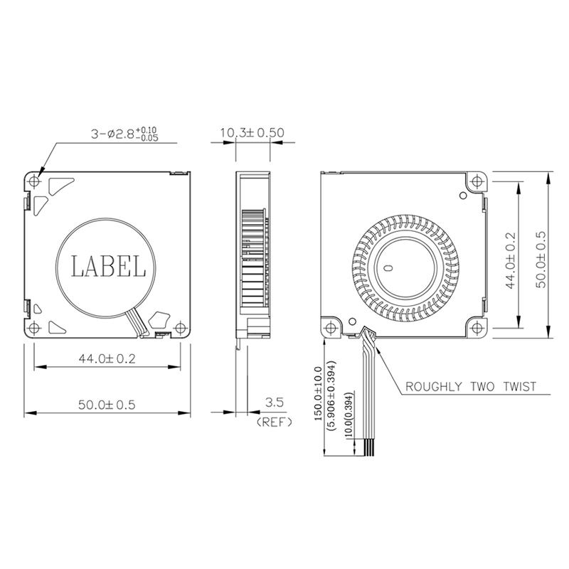 Delta Bfb0512La 5010 12V 0.08A 5cm静音涡轮离心风机鼓风机