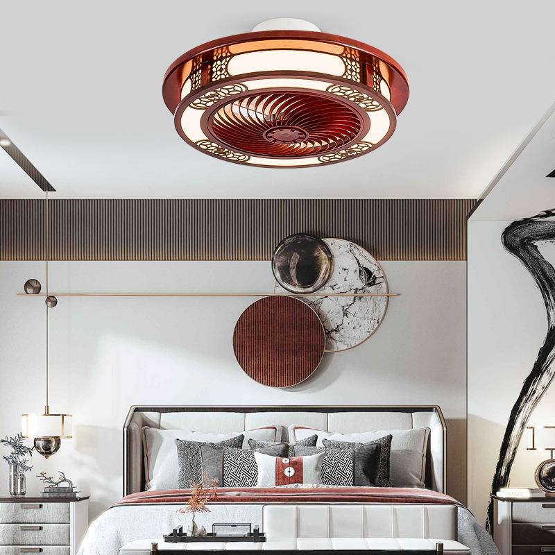 直销新款新中式吸顶风扇灯吊扇灯餐厅客厅大风力鸿运家用一体吊灯