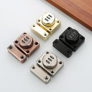 直销新款免打孔抽屉密码锁插销室内柜门锁柜子密码锁抽屉推拉双开