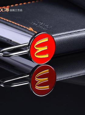 直销新款定制学校金属书签 毕业烤漆书签夹定做logo商务礼品创意