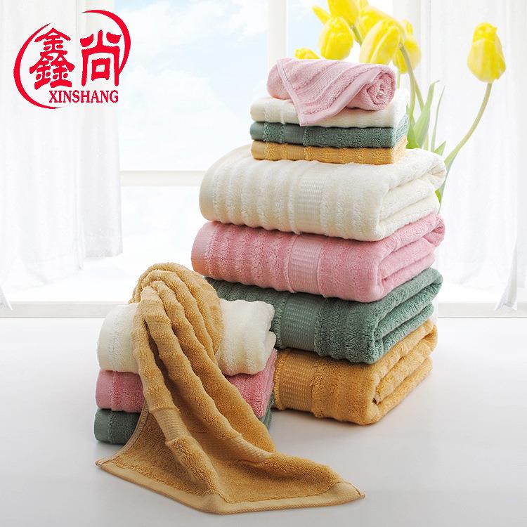 直销新款毛巾波浪毛礼品套巾 竹纤维礼盒套巾员工福利