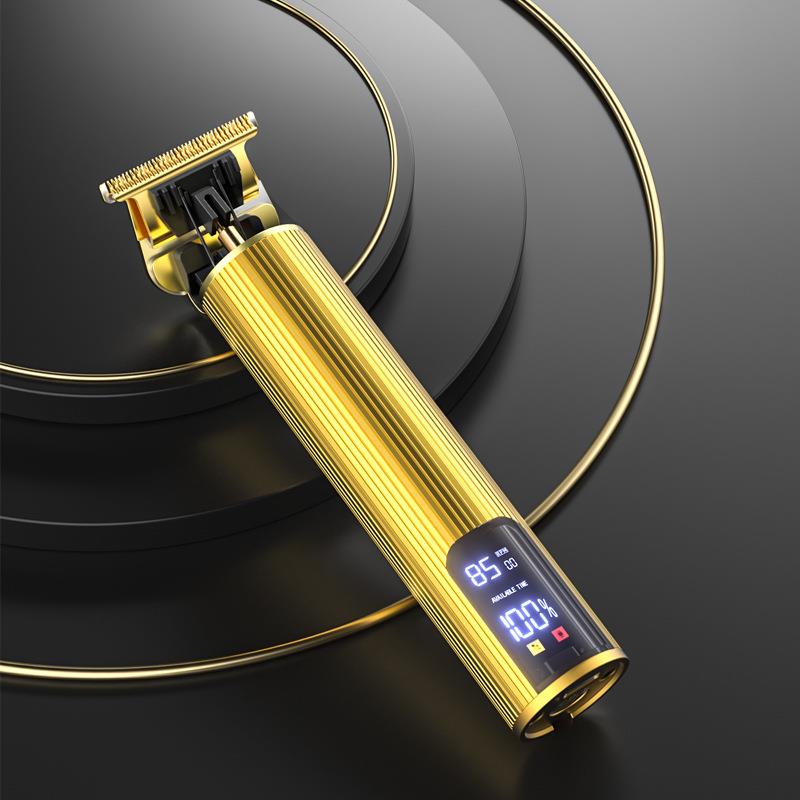 直销新款跨境T9专用防水滚花雕刻电动理发器油头电推剪电推子剃光