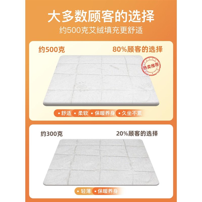 热销电加热坐垫家用艾绒艾灸垫熏蒸仪办公室久坐电热毯屁垫艾草垫