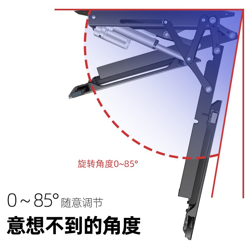 热销隐藏电视翻转电动吊架天花板吊顶折叠收缩支架55/65/75/85挂