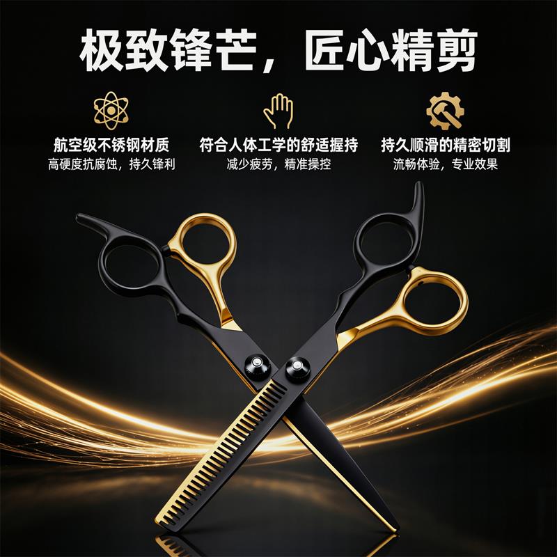 热销美发剪刀套装理髲专业平牙剪自己剪头发浏海打薄神器家用工具