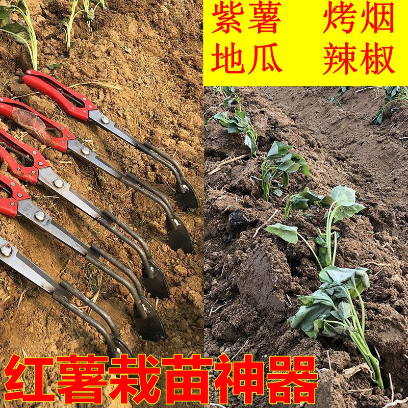 热销红薯苗栽苗神器栽地瓜苗叉子烤烟苗镊子紫薯插秧器农用家用工