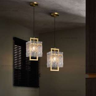 【水波纹】全铜入户玄关吊灯 轻奢后现代餐厅走廊过道卧室床头灯