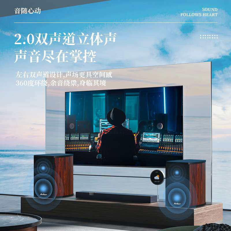 爱浪（Avlight）爱浪S900家用电视客厅音响木质HIFI音箱