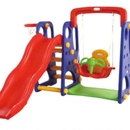 爱熊双滑加秋千多功能组合滑梯 幼儿园室内儿童多功能组合滑梯
