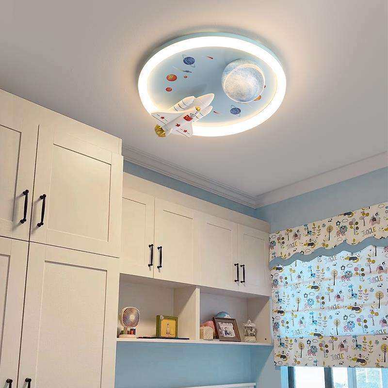 儿童房灯卧室房间吸顶广东中山灯具现代简约男孩女孩卡通飞机灯饰,家装灯饰光源,儿童房吸顶灯,淘宝优惠券,粉丝福利购,淘宝优惠卷