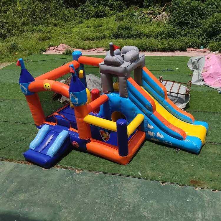 充气城堡小型儿童乐园充气飞机城堡室内大型充气滑梯组合城堡蹦床