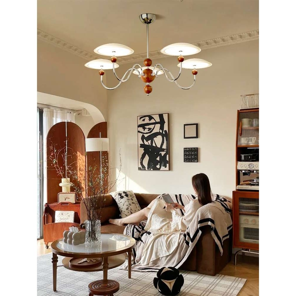 极简法式复古客厅吊灯2025新款创意飞碟星轨大厅主灯中古灯具,家装灯饰光源,餐厅/卧室/书房吸顶灯,淘宝优惠券,粉丝福利购,淘宝优惠卷