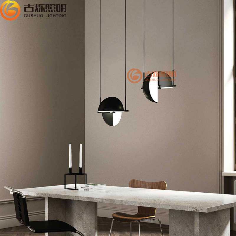 中山工厂 工程吊灯餐厅吧台现代旋转圆球形奢华高档贝壳一字灯