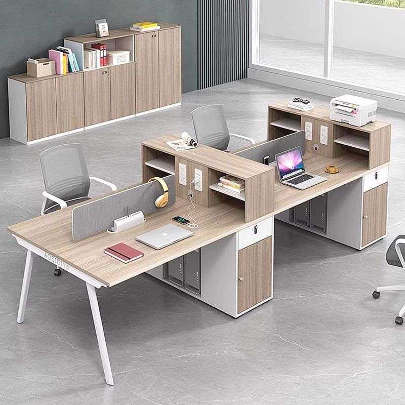 新款职员办公桌椅组合简约现代员工卡座四六人办公桌工位电脑桌椅