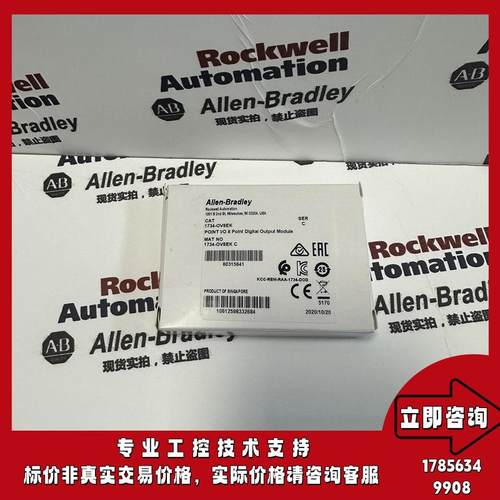 AB 1734-OV8EK 罗克韦尔 POINT I/O 24V直流8通道模拟电流输出模
