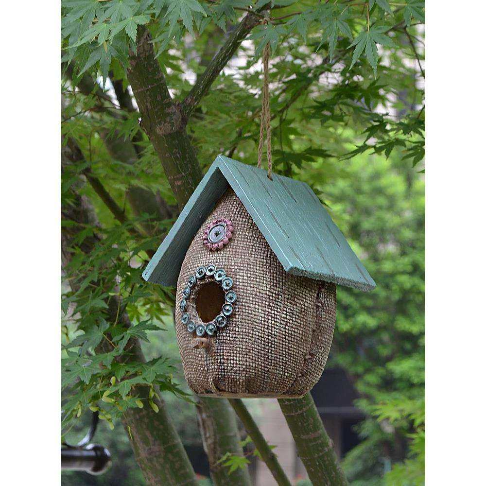 户外树脂鸟窝挂件鸟屋别墅花园庭院公园幼儿园装饰品挂饰园艺摆件,鲜花速递/花卉仿真/绿植园艺,割草机/草坪机,淘宝优惠券,粉丝福利购,淘宝优惠卷