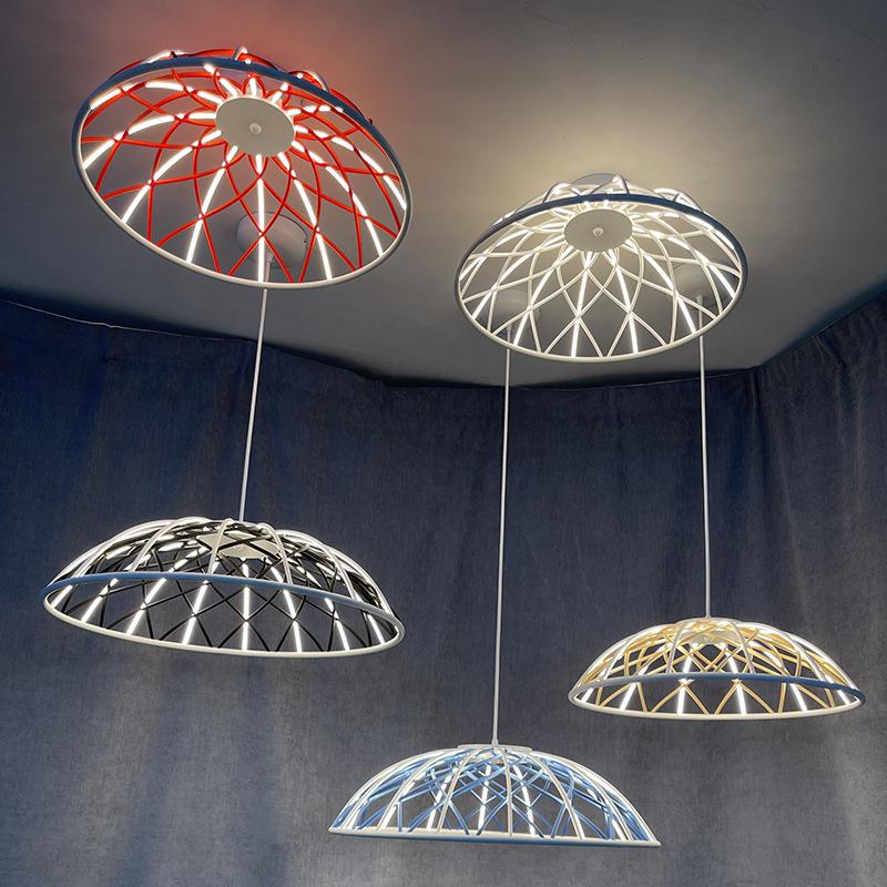 意大利Flos楼梯艺术吊灯设计师创意餐饮吧台客厅展厅编织网状吊灯