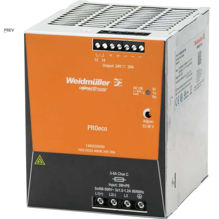 Weidmüller/魏德米勒 1469560000 电源 PRO ECO3 960W 24V 40A