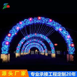 大型led拱门灯跨路跨街道亮化灯宫殿城堡工程厂家直销装饰灯