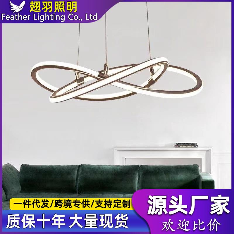 设计师款样板间简约线条吊灯客厅卧室餐厅灯异形创意轻奢吧台灯具