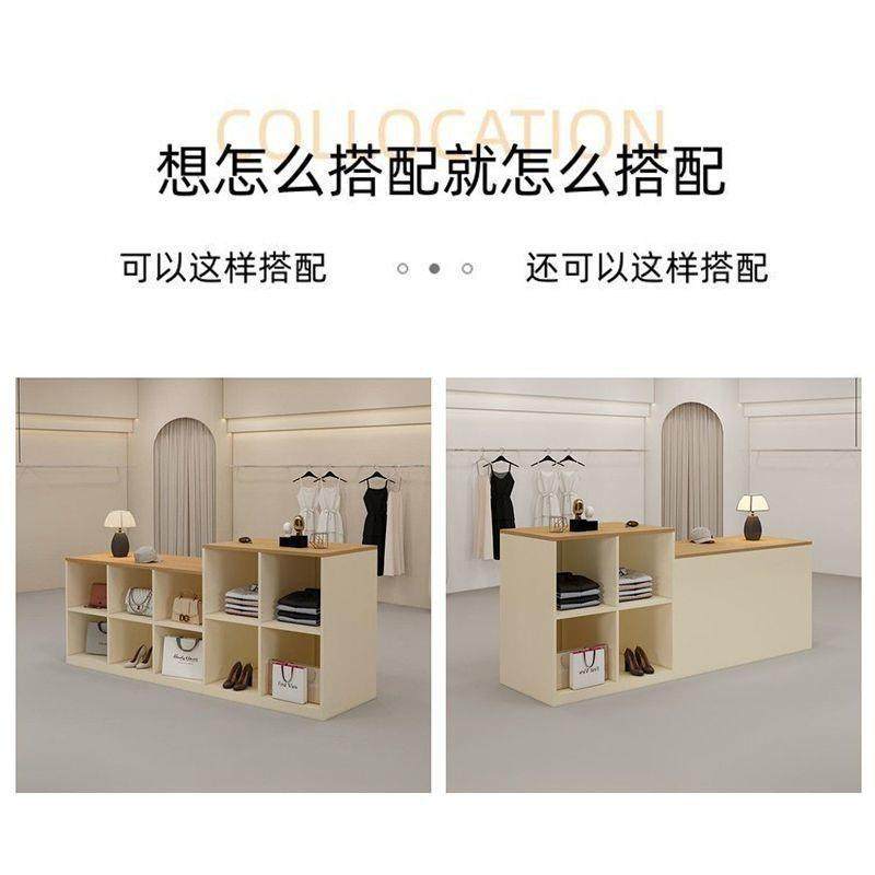服装店中岛柜展示柜双面收银台女装店中间摆放陈列装饰落地置物柜