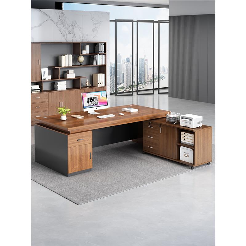 电脑桌椅组合办公室老板桌简约现代员工位简易办公桌家用学习桌子