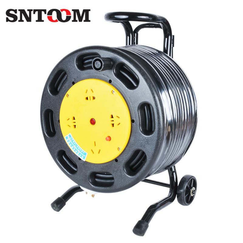 现货带漏电过热保护移动电缆卷盘接线绕线盘2*2.5可移动线盘30M