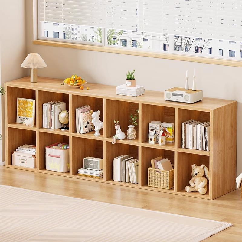 书架落地置物架客厅家用储物矮柜卧室书房多层收纳整理柜简易书柜