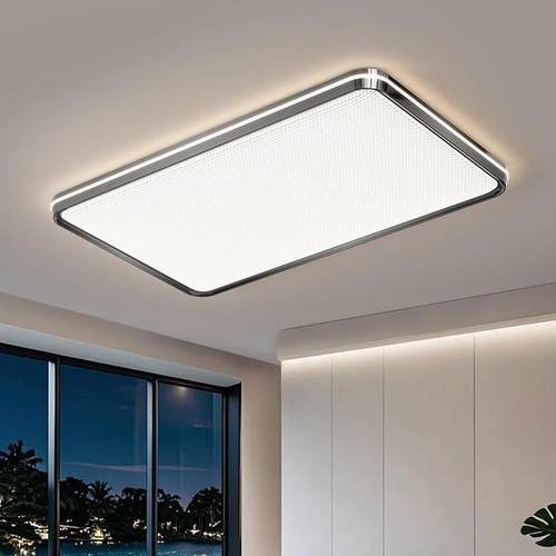 客厅吸顶灯意式简约2025年新款现代极简大灯长方形护眼中山灯具