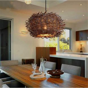 泸定县工程灯具中式风格藤艺麻线竹编吊灯日式吊灯餐厅灯榻榻米灯