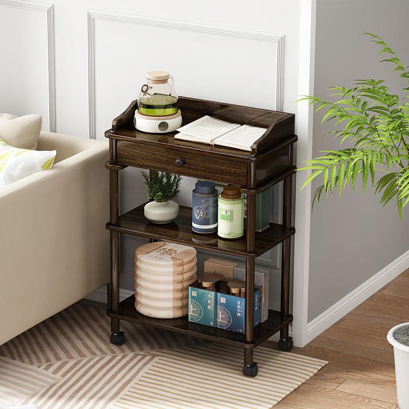 客厅可移动小茶几简易家用边柜现代简约小型茶水柜多层置物架子
