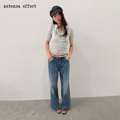 antennaeffect荡领五分袖上衣