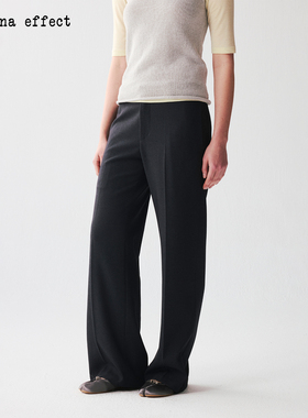 antenna effect 复古时髦感低腰直筒智性老钱风西装裤休闲长裤