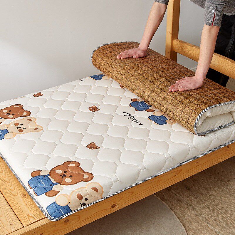 热销学生宿舍床垫褥子单人垫子榻榻米折叠化纤软垫双人床垫床褥铺